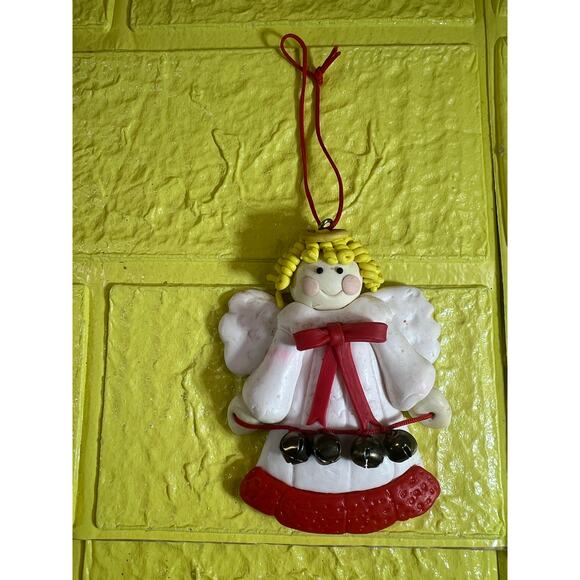 Vintage Polymer Dough Angel Christmas Ornament - Picture 1 of 4
